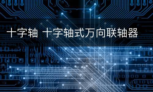 十字轴 十字轴式万向联轴器