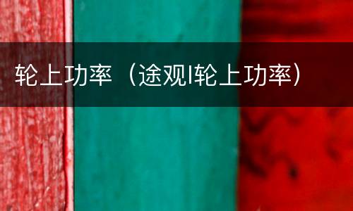 轮上功率（途观l轮上功率）