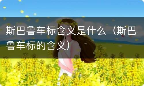 斯巴鲁车标含义是什么（斯巴鲁车标的含义）