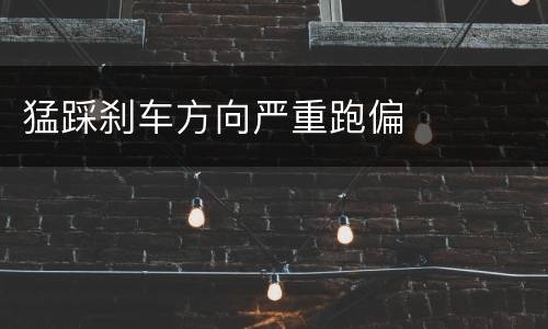 猛踩刹车方向严重跑偏