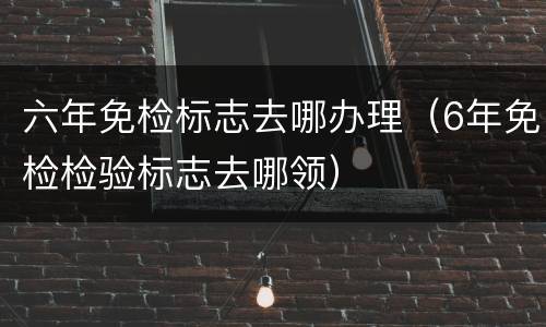 六年免检标志去哪办理（6年免检检验标志去哪领）