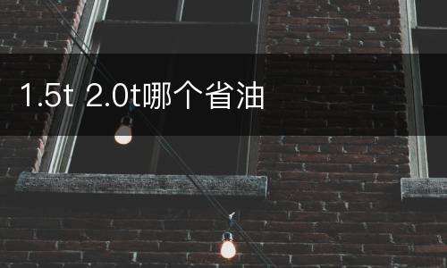 1.5t 2.0t哪个省油