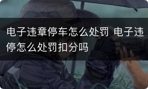 电子违章停车怎么处罚 电子违停怎么处罚扣分吗
