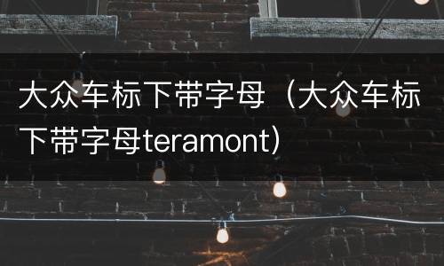 大众车标下带字母（大众车标下带字母teramont）