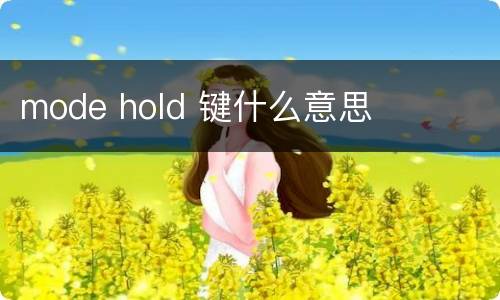mode hold 键什么意思