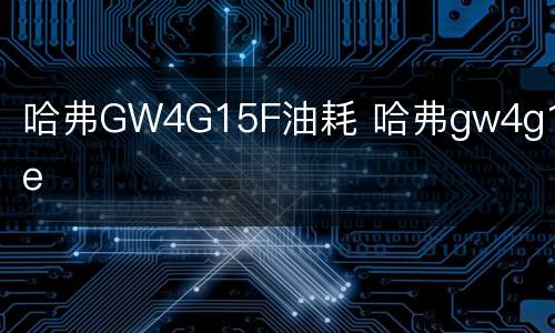 哈弗GW4G15F油耗 哈弗gw4g15e