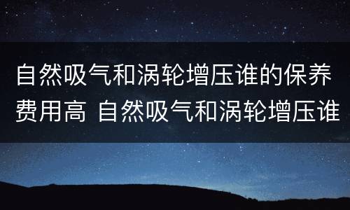 自然吸气和涡轮增压谁的保养费用高 自然吸气和涡轮增压谁的保养费用高一些