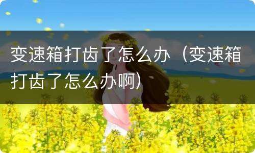 变速箱打齿了怎么办（变速箱打齿了怎么办啊）