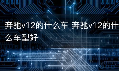 奔驰v12的什么车 奔驰v12的什么车型好