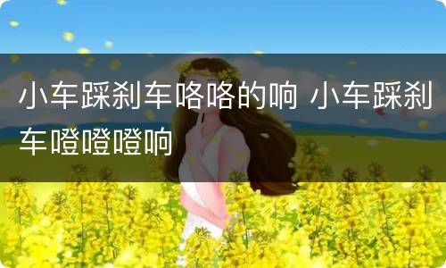 小车踩刹车咯咯的响 小车踩刹车噔噔噔响