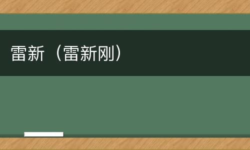 雷新（雷新刚）