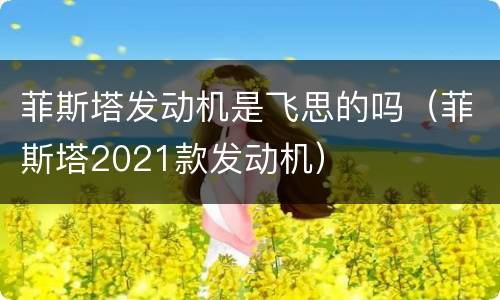 菲斯塔发动机是飞思的吗（菲斯塔2021款发动机）