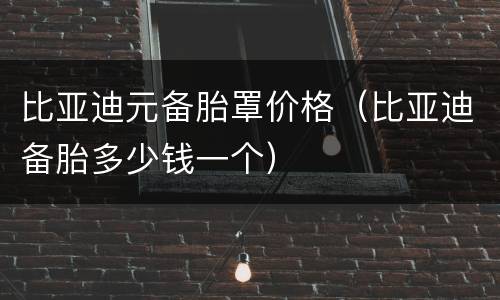 比亚迪元备胎罩价格（比亚迪备胎多少钱一个）