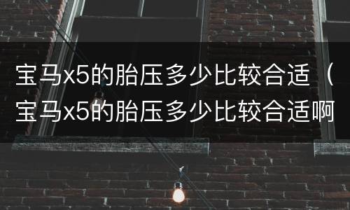 宝马x5的胎压多少比较合适（宝马x5的胎压多少比较合适啊）
