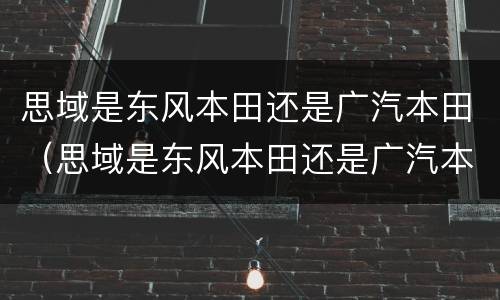 思域是东风本田还是广汽本田（思域是东风本田还是广汽本田产?）