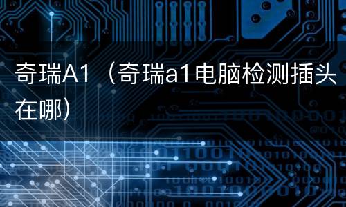 奇瑞A1（奇瑞a1电脑检测插头在哪）