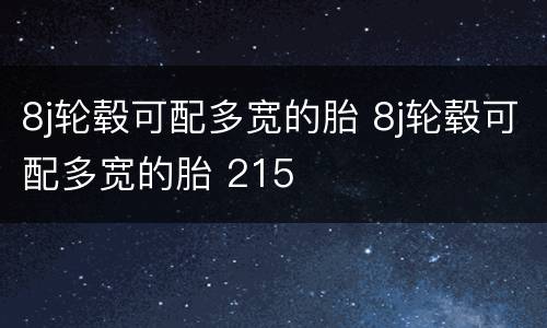 8j轮毂可配多宽的胎 8j轮毂可配多宽的胎 215