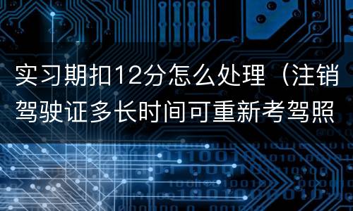 实习期扣12分怎么处理（注销驾驶证多长时间可重新考驾照）
