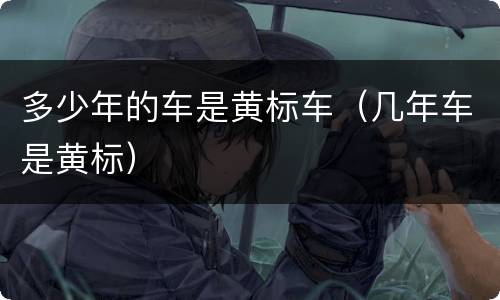多少年的车是黄标车（几年车是黄标）