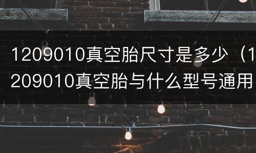 1209010真空胎尺寸是多少（1209010真空胎与什么型号通用）