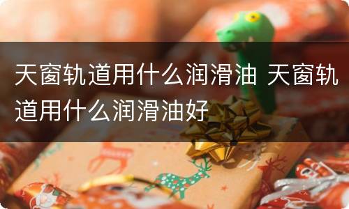 天窗轨道用什么润滑油 天窗轨道用什么润滑油好