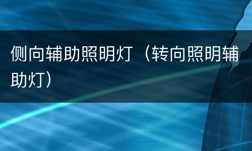 侧向辅助照明灯（转向照明辅助灯）