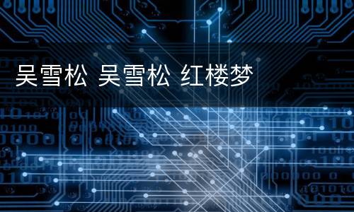 吴雪松 吴雪松 红楼梦