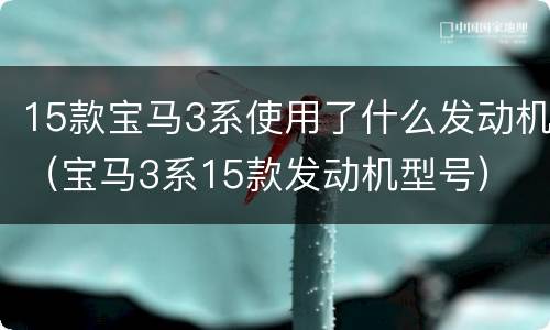 15款宝马3系使用了什么发动机（宝马3系15款发动机型号）
