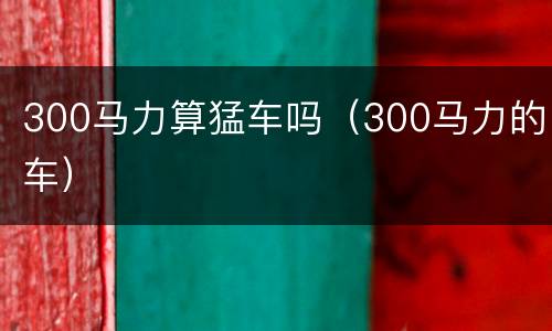 300马力算猛车吗（300马力的车）