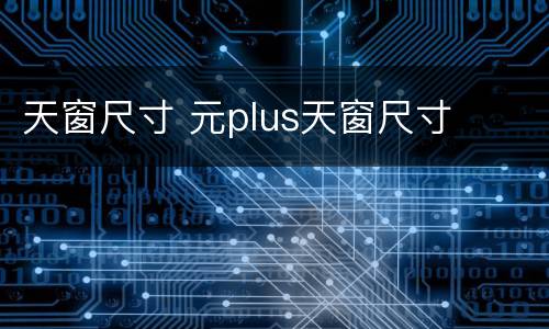 天窗尺寸 元plus天窗尺寸