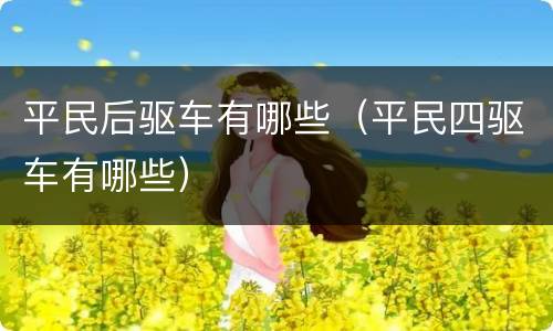 平民后驱车有哪些（平民四驱车有哪些）