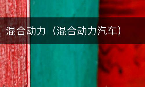 混合动力（混合动力汽车）