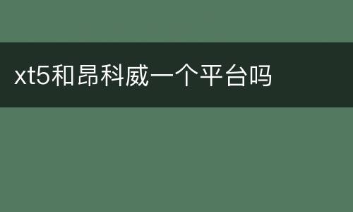 xt5和昂科威一个平台吗