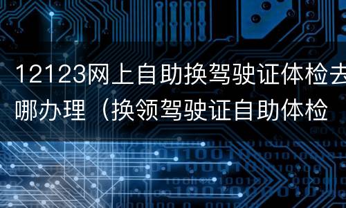 12123网上自助换驾驶证体检去哪办理（换领驾驶证自助体检）