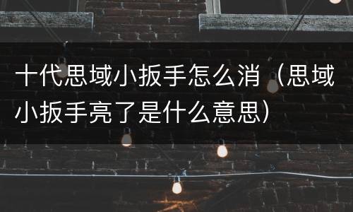 十代思域小扳手怎么消（思域小扳手亮了是什么意思）