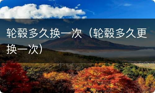 轮毂多久换一次（轮毂多久更换一次）