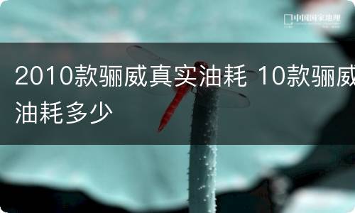 2010款骊威真实油耗 10款骊威油耗多少