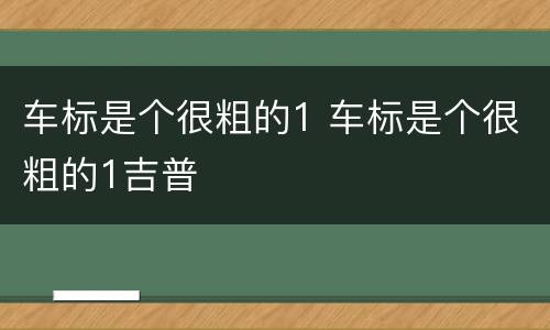 车标是个很粗的1 车标是个很粗的1吉普
