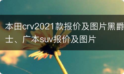 本田crv2021款报价及图片黑爵士、广本suv报价及图片