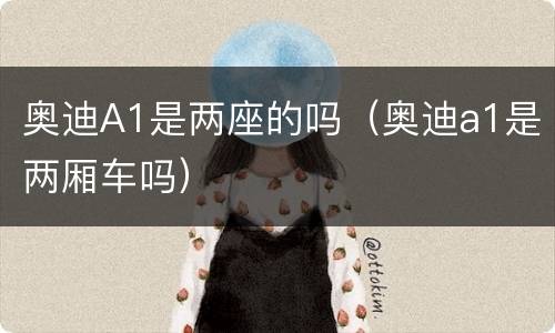 奥迪A1是两座的吗（奥迪a1是两厢车吗）