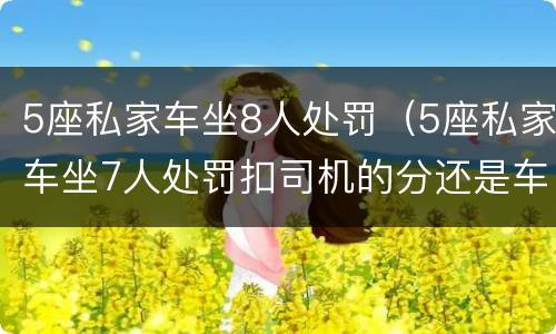 5座私家车坐8人处罚（5座私家车坐7人处罚扣司机的分还是车主的分）