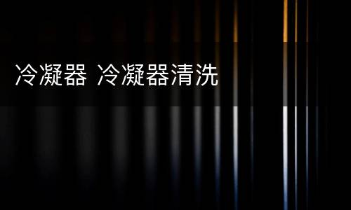 冷凝器 冷凝器清洗