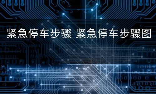 紧急停车步骤 紧急停车步骤图