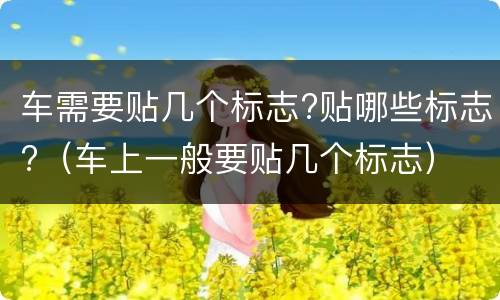 车需要贴几个标志?贴哪些标志?（车上一般要贴几个标志）