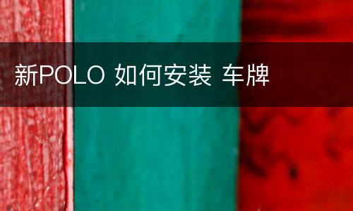 新POLO 如何安装 车牌