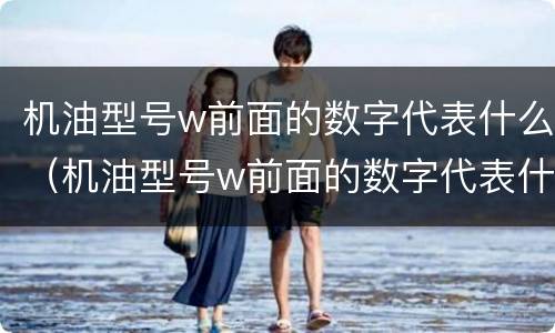 机油型号w前面的数字代表什么（机油型号w前面的数字代表什么意思）