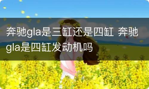 奔驰gla是三缸还是四缸 奔驰gla是四缸发动机吗