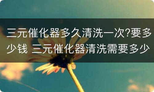 三元催化器多久清洗一次?要多少钱 三元催化器清洗需要多少钱