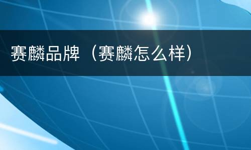 赛麟品牌（赛麟怎么样）