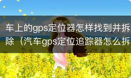 车上的gps定位器怎样找到并拆除（汽车gps定位追踪器怎么拆除）